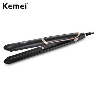 Kemei เครื่องหนีบผมไฟฟ้าสถิตย์ แบบเหล็กแบน อินฟราเรด เคลือบเซรามิค KM-2219