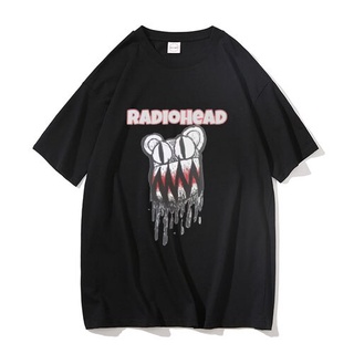 [S-5XL]เสื้อยืดแขนสั้นลําลอง ผ้าฝ้าย พิมพ์ลาย NBF3F23R97R Radiohead สําหรับผู้ชาย ER66WR46372 SD23WQ46560