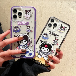 Tpu Casing REALME C21Y C25Y C21 C17 7i C15 C20 C11 2020 2021 XT X 8 7 6 5 5i 5s C2 3 2 C1 U1 5G X50 Pro Narzo Straight Edge Clear Cartoon Kuromi Soft Phone Case Cute Back Cover HLE 31