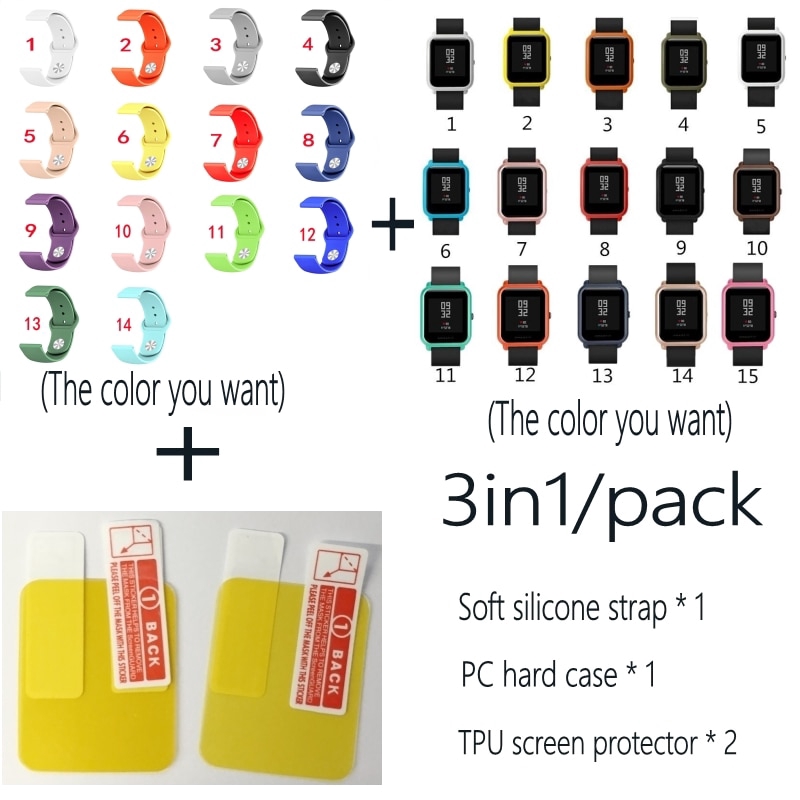 สายนาฬิกาข้อมือซิลิโคนแบบนุ่มสําหรับ for xiaomi huami amazfit bip bit 20 มิลลิเมตร