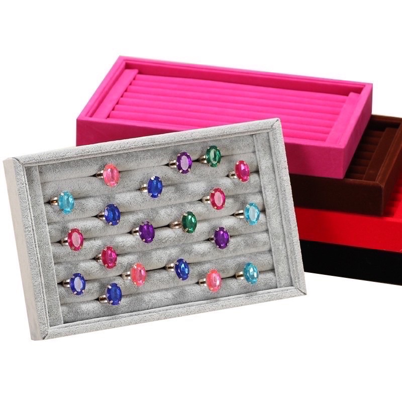 ถาดจัดเก็บแหวนจิ๋ว ขนาด22.5x14.5ซม./8สี/📦พร้อมส่ง📦