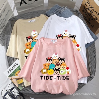 แพงกว่า แต่ดีกว่าWoman Women T-Shirt Harajuku Summer Top Disney T-shirt Cute Zootopia Print T-shirt Womens Korea Dropsh