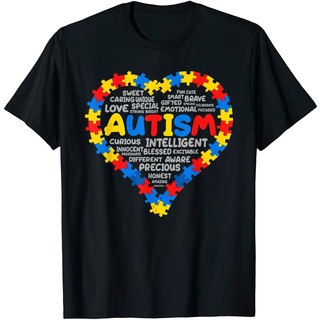 [S-5XL] เสื้อยืด พิมพ์ลาย Autism Awareness Camisetass Autism Hear สําหรับผู้ชาย