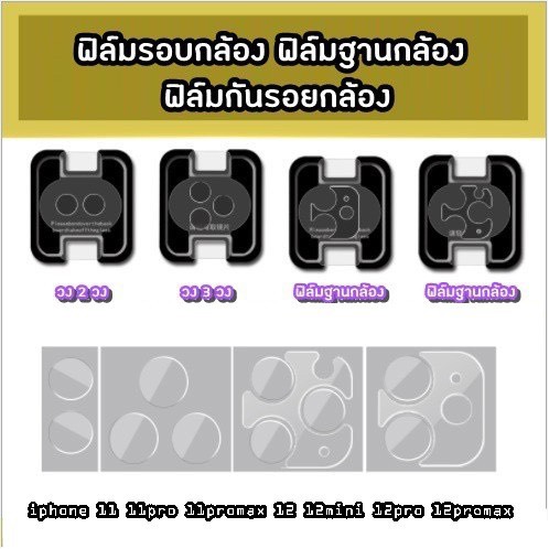 ไอโฟน 6s💕 2 แถม 1 ฟิล์มรอบกล้อง ฟิล์มฐานกล้อง ฟิล์มกระจกกล้อง iphone 12 12MINI 12PRO 12PROMAX 11 11p