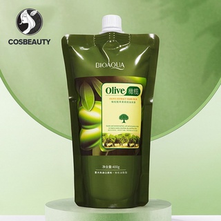 COSBEAUTY Olive Extract Softening และ Baked Oil Hair Mask บำรุงและมีคุณค่าทางโภชนาการช่วยเพิ่ม Frizz Care Hair Mask