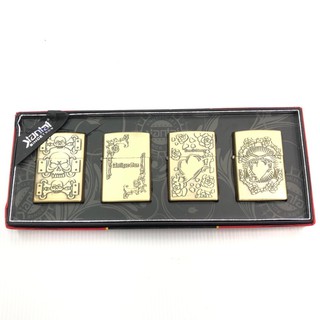 ไฟแช็คน้ำมันชุด 4 อันลาย NO4 ใช้น้ำมันในการจุดไฟ ขนาด 55x40 mm