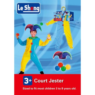 ชุดคอสตูมโจ๊กเกอร์ตัวตลก Children Court Jester costume Free size Fancy cosplay ขนาดฟรีไซส์