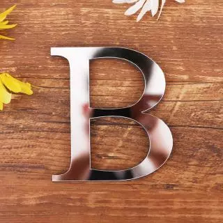สติกเกอร์กระจกอะคริลิค รูปตัวอักษร 26 ตัว 3D สําหรับติดตกแต่งผนังบ้าน DIY