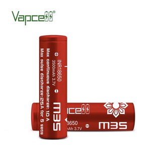 vapcell M35 INR18650 3500mAh 3.7V 2ก้อน แถมกระเป๋าใส่ถ่าน