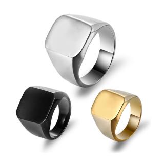 Fashion Simple Personality Couple Men and Women Gold Silver Ring Jewelry