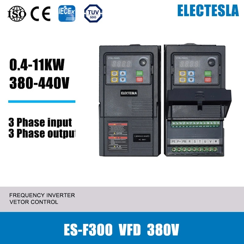 ES-F300G3 VFD 3PH-3PH 380V ประหยัด Converter อินเวอร์เตอร์ 0.75/1.5/2.2/3.0KW ไดรฟ์ความถี่ตัวแปร AC 