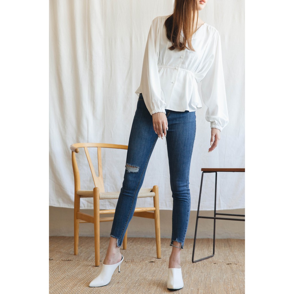 Jeans Trousers MJ 208 กางเกงยีนส์ Miladi