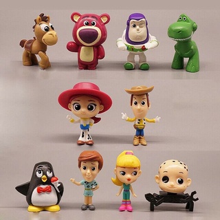 ของเล่นไม้ Toy Story 4 Character Woody Buzz Lightyear Rex สําหรับเด็ก 10 ชิ้น