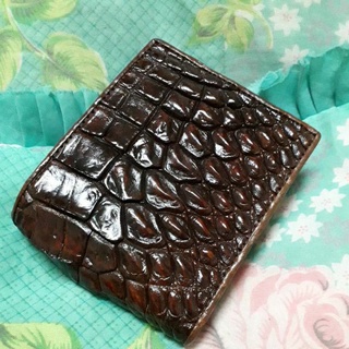 crocodile  bifold wallet card slot กระเป๋าสตางค์จระเข้แท้