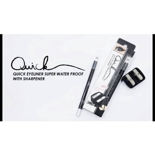 Mei Linda Quick Eyeliner Super Water Proof (Black) (MD3057) x 1 ชิ้น มิลินดา อายไลเนอร์ + กบเหลา x 1 ชิ้น