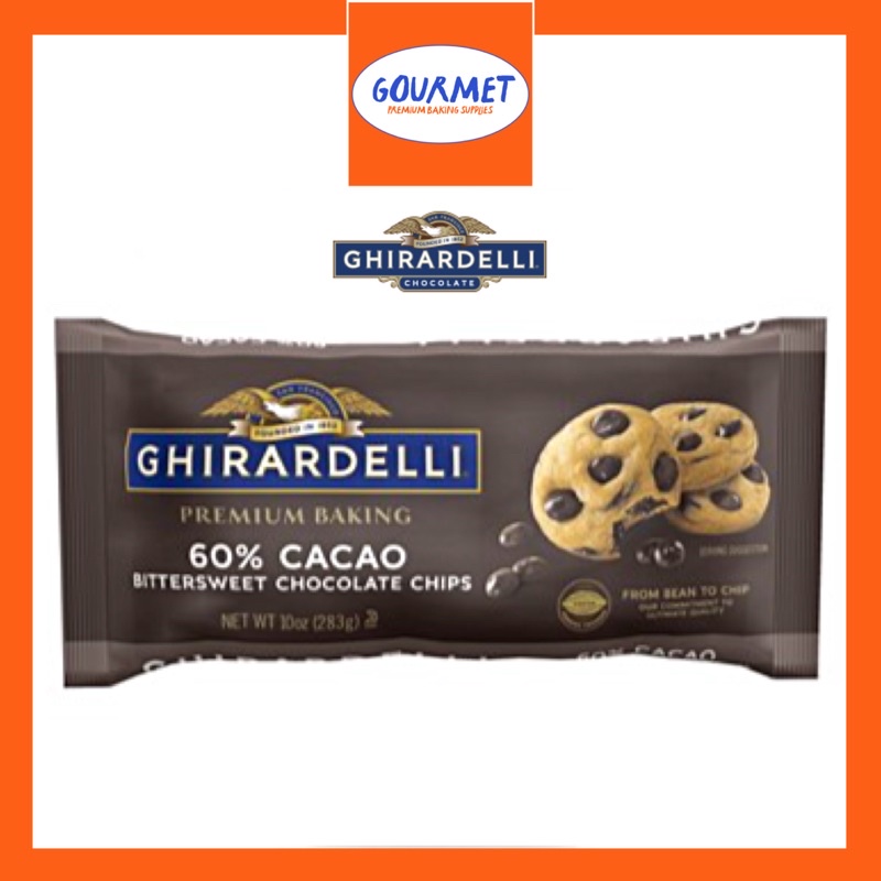 (พร้อมส่ง) 🇺🇸GHIRARDELLI BITTERSWEET 60% CACAO BAKING CHIP -กิราเดลลี่ ช็อกโกแลตชิพ 60%