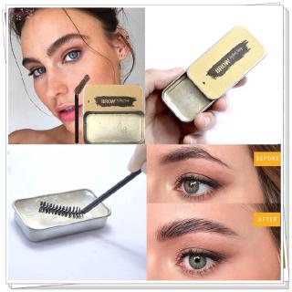 3D Feathery Brows Shaping Cream,Eyebrow Makeup Setting Gel,Long Lasting Setting Soap Kit With Brush