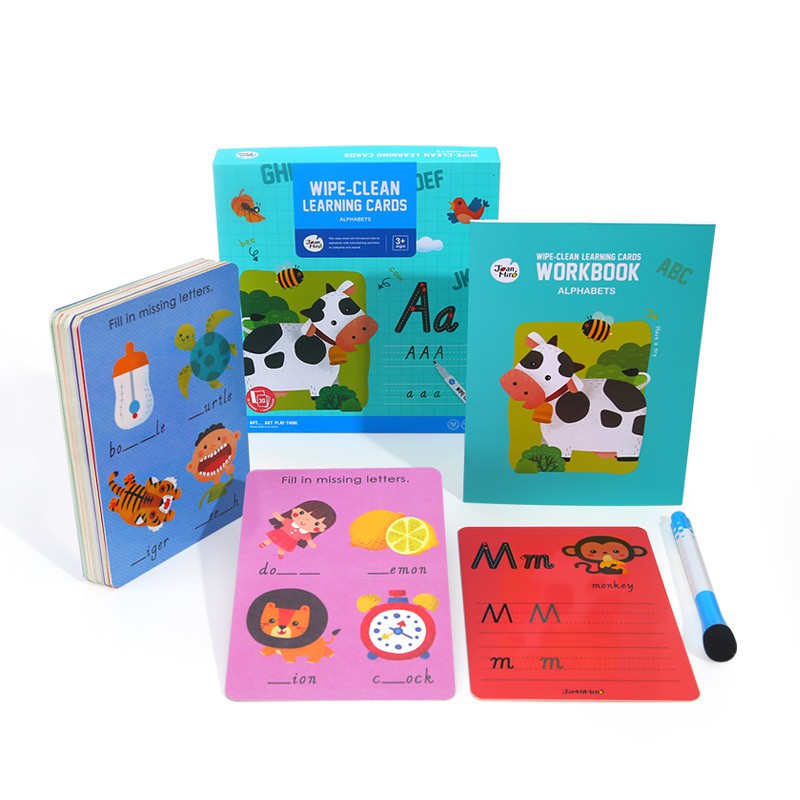 Joan Miro Wipe-Clean Learning Cards Alphabets - ชุดเรียนรู้คําศัพท์ภาษาอังกฤษเขียนและลบได้