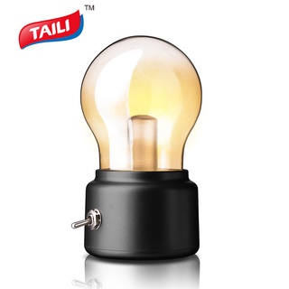 TAILI โคมไฟกลางคืน ไฟไร้สาย โคมไฟ โคมไฟตั้งโต๊ะที่สร้างสรรค์ Led Night Light Home Decor ไฟงานเลี้ยงสรรค์ ไฟตกแต่งเทศกาล โคมไฟประหยัดพลังงานที่สุด Desk Ligh สำหรับห้องนอน ของขวัญ