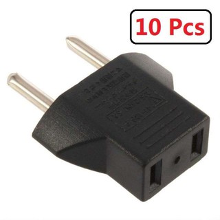 Euro Plug Power Adapter / หัวแปลงปลั๊กไฟ ยุโรป / อุปกรณ์เสริมเครื่องใช้ไฟฟ้า แพ็ค 10 ชิ้น