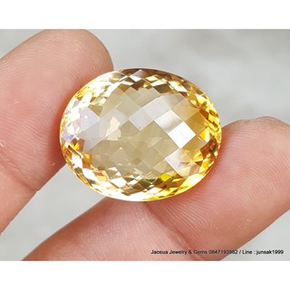 พลอย ซิทริน 26.55 cts.ขนาด 18.0 x 22.0 x 11.2 mm. พลอยแท้