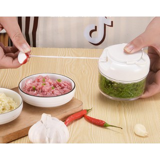 พร้อมส่งที่สับกระเทียม สับพริก หั่นละเอียด เครื่องแกง ไม่ใช้มอเตอร์ mini food chopper เครื่องปั่นจิ๋ว บดสับละเอียด