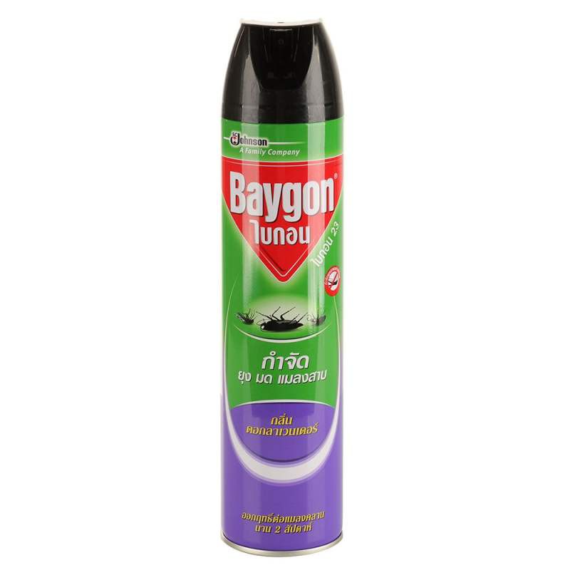 สเปรย์กำจัดแมลง BAYGON 600 มล. กลิ่นลาเวนเดอร์ Insect spray BAYGON 600 ml Lavender scent