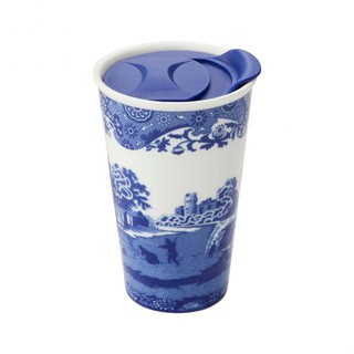 Spode Blue Italian Travel Mug แก้วมัคพร้อมฝาปิด 8 oz