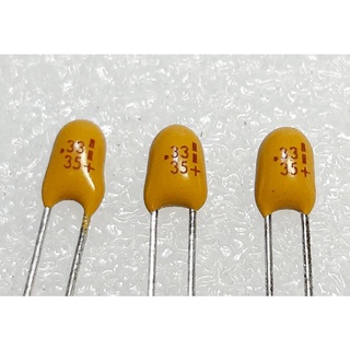 C Tantalum 0.33uf 35v capacitor ตัวเก็บประจุ ชนิด แทนทาลัม คาปาซิเตอร์