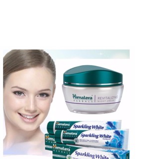 Himalaya sparkling white toothpaste ml + revitalizing night cream ml