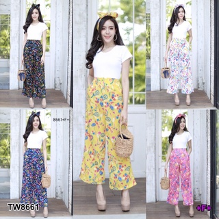 Set 2เสื้อแขนสั้น + กางเกงพิมลายขายาว + สายผูก Set of 2 short sleeve shirts + printed pattern pants + long straps MM8661