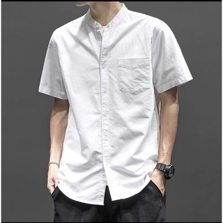 คอจีน/แขนสั้น M/L/XL ผ้า OXFORD - SHIRT LAND เสื้อเชิ้ตผู้ชา…