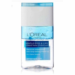 โลชั่น Loreal Paris Gentle Eyes And Lips Express  Make-up Remover Waterproof And Long Lasting Make-up 125ml.