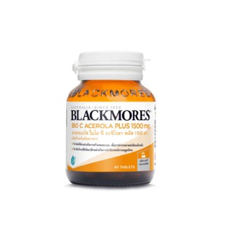 Blackmores Bio C Acerola Plus 1500 mg [40 Tablets] แบลคมอร์สไบโอซีอะเซโรลาพลัส ใหม่