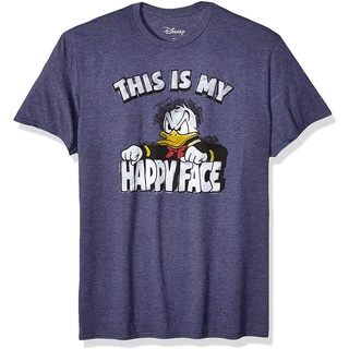 เสื้อยืดโอเวอร์ไซส์100%cotton เสื้อ ยืด ราคา ส่ง Donald Duck Angry Grumpy This Is My Happy Face T-shirt men เสื้อ ยืด ผู