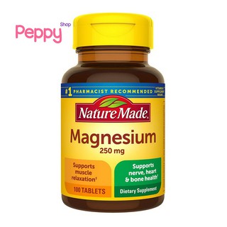 Nature Made Magnesium 250 mg 100 Tablets แมกนีเซียม 250 มิลลิกรัม (100 เม็ด)