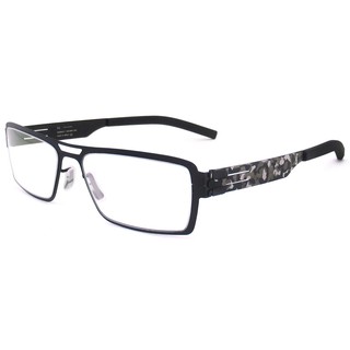 Fashion แว่นตา รุ่น IC BERLIN 004 C-2 สีดำขาลายทหาร Reionizaton กรอบแว่นตา Eyeglass frame สำหรับตัดเลนส์ วัสดุ สแตนเลสสต