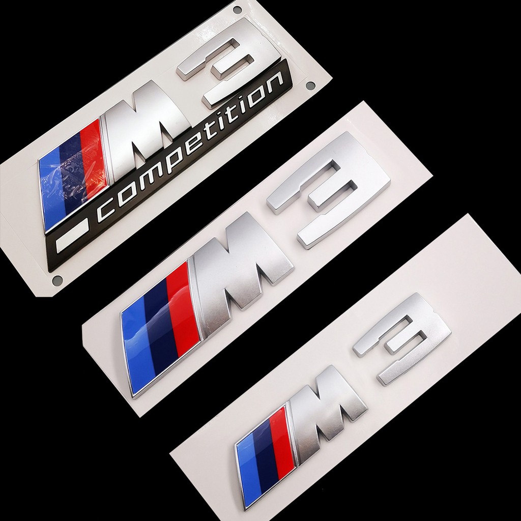 Selling☾✿BMW M3 Logo Auto Badge Emblem Trunk COMPETITION Bar Underlined Thunder Edition ⚡READYSTOCK⚡