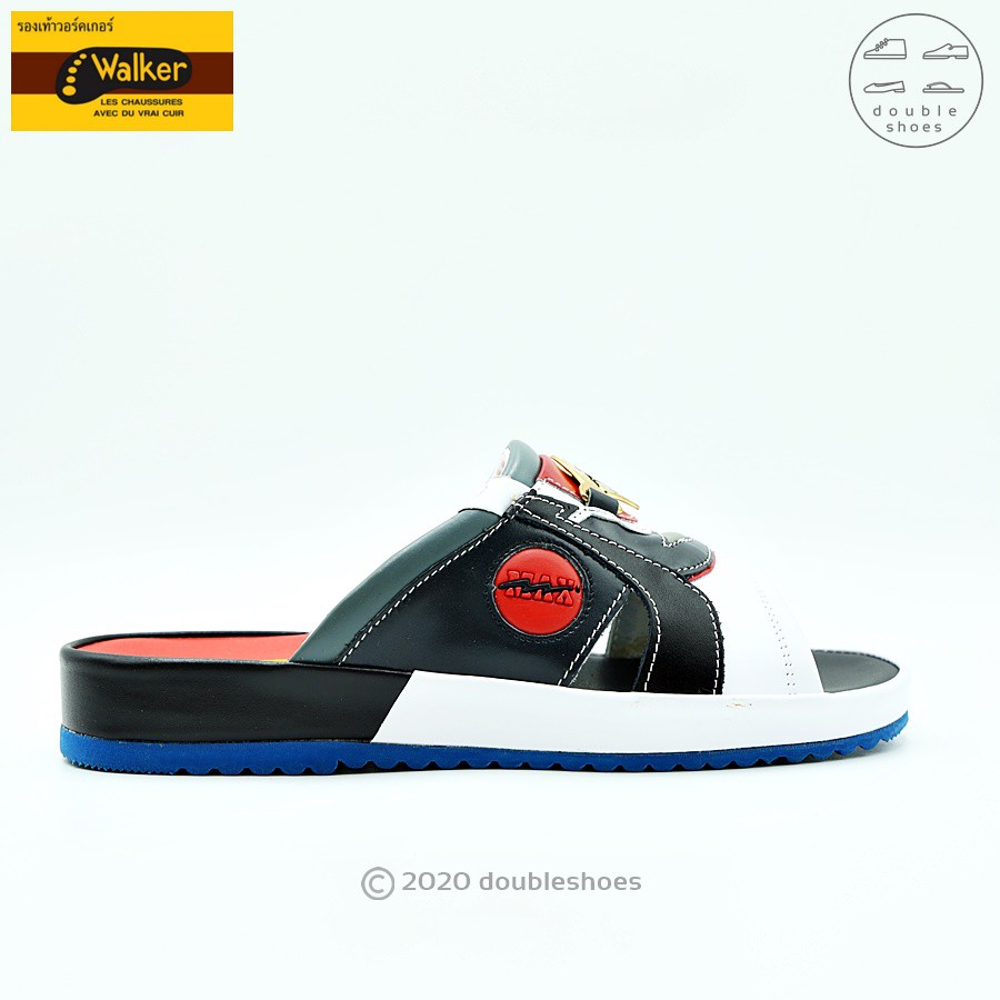 Walker รองเท้าแตะหนังแท้ (ไสตล์เทวิน) รุ่น M4209 สีดำ เบอร์ 39-45