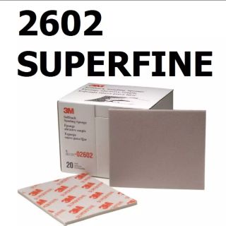 3m 2602 Superfine ฟองน้ำกระดาษทราย เบอร์ 500-600 หยาบสุด / ราคาต่อชิ้น