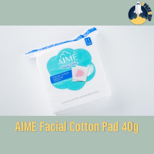 40g x1 (ล้างสต็อค) AIME Cotton Pad สำลีแผ่น 40g (70 แผ่น) สำลีเอเม่ ขนาดพกพา