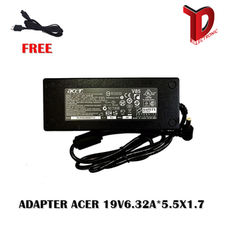 ADAPTER ACER 19V6.3A*5.5X1.7  / สายชาร์จโน๊ตบุ๊คเอเซอร์ + แถมสายไฟ