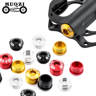 Muqzi ฝาครอบที่เหยียบจักรยาน อลูมิเนียมอัลลอย M14 กันฝุ่น 2 ชิ้น