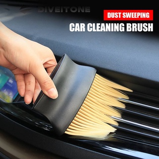 DIVEITONE แปรงทำความสะอาดเครื่องปรับอากาศในรถยนต์ Air Outlet Cleaning Car Detailing Brush Dust Keyboard Detailing Tools Accessories