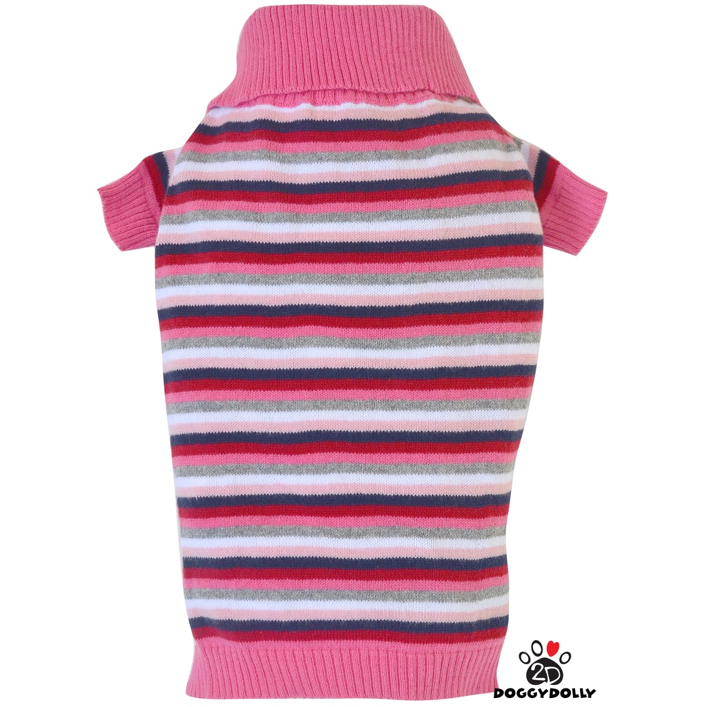 Pet cloths -Doggydolly  เสื้อผ้าแฟชั่น  สัตว์เลี้ยง  ไหมพรม คอปก กันหนาว winter ขนาดไซส์ 1-9 โล  W44