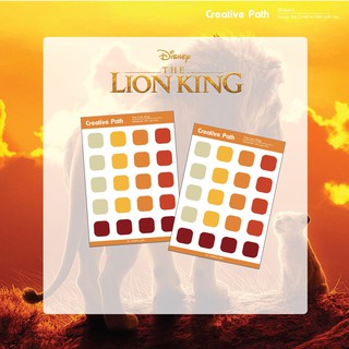 สติกเกอร์ Pantone ชุดสี The Lion King ขนาด 10x14 ซม. กันน้ำ Sticker