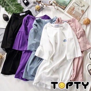 🔆TOPTY🔆 เสื้อยืด ลายปัก Day &amp; Night สวมใส่สบาย เสื้อOVERSIZED