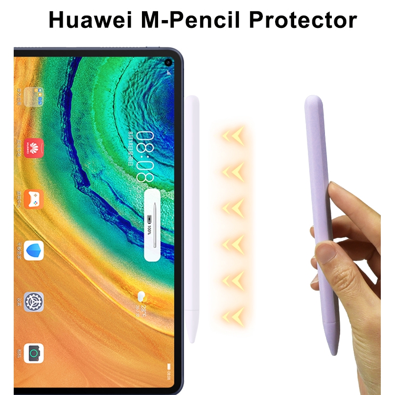 huawei m - pencil เคสซิลิโคนสําหรับใส่ดินสอ 2 ชิ้น