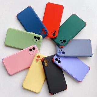 [ส่งจากไทย] เคสกันกระแทก 13,13Mini,13Pro,13ProMax เคสสีพื้น เคสมือถื silicone สวย บาง หนา TPU พาสเทล ปุ่มสลับสี