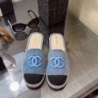 พรี CHANEL espadrilles รองเท้าเปิดส้น G33553 รองเท้าแฟชั่น รองเท้าชาแนล size35-40